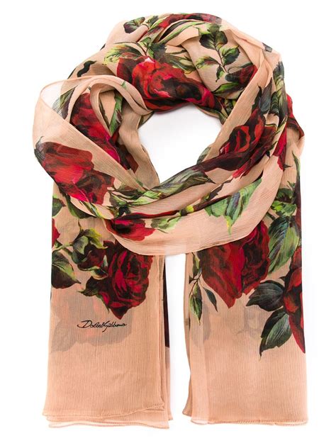 dolce and gabbana rose scarf.